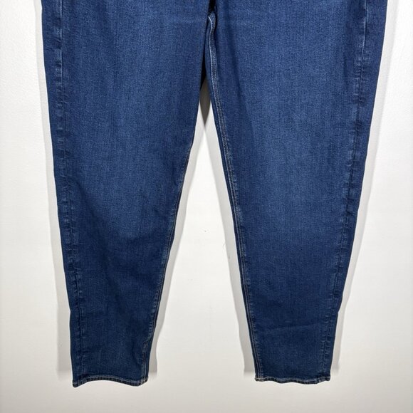 American Eagle Women 12 X-LONG Blue Medium Wash Denim High Rise Stretch Mom Jean - Picture 4 of 13